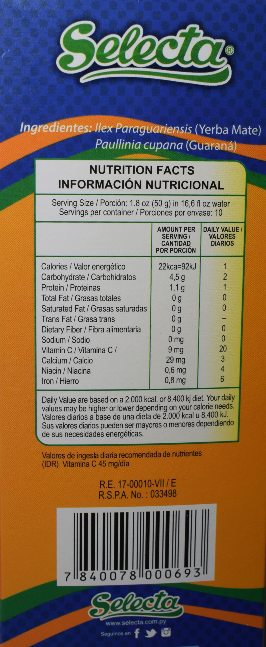 Selecta Energy Guaraná - Afbeelding 3